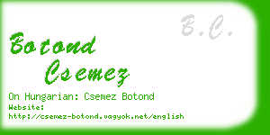 botond csemez business card